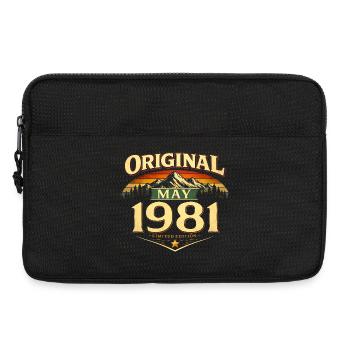 45. Geburtstag Geschenk Original Mai 1981 - Laptoptasche 13" - Schwarz - Vorne