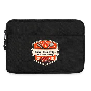 Grillen ist Berufung - Laptoptasche 13" - Schwarz - Vorne