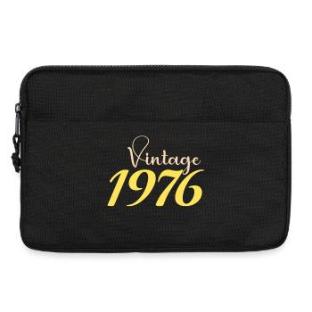T-Shirt 50 Ans 1976 Design Minimal - Sacoche pour ordinateur portable 13 pouces - noir - Devant