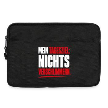 Mein Tagesziel nichts verschlimmern - Laptoptasche 13" - Schwarz - Vorne