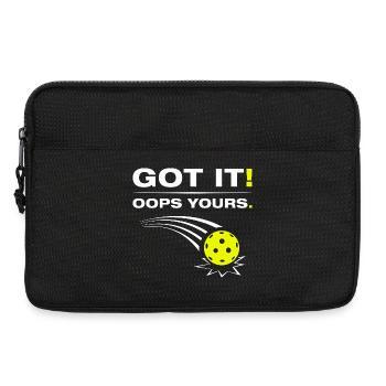 Got it! Oops yours funny pickleball player - Laptop bag 13" - black - Front