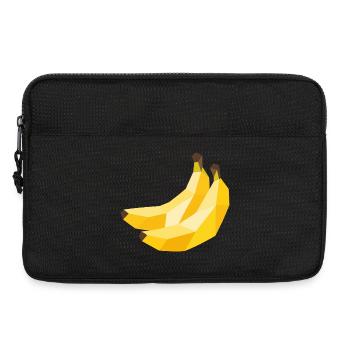 Geometrische Bananen – Modernes Obst Motiv - Laptoptasche 13" - Schwarz - Vorne