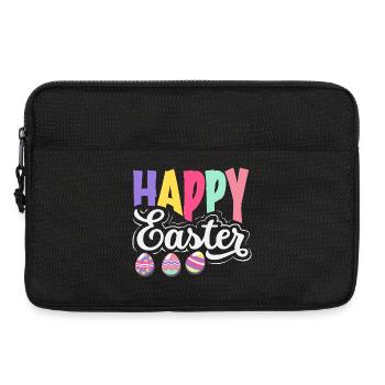Frohe Ostern Süßer Osterhase Eiersuche Ostereier - Laptoptasche 13" - Schwarz - Vorne