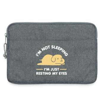 Je repose juste mes yeux - Sacoche pour ordinateur portable 13 pouces - gris chiné - Devant