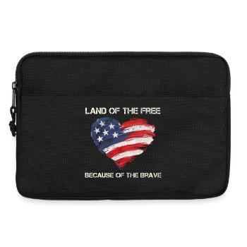 USA Herz - Terre de la liberté grâce aux Braves - Sacoche pour ordinateur portable 13 pouces - noir - Devant