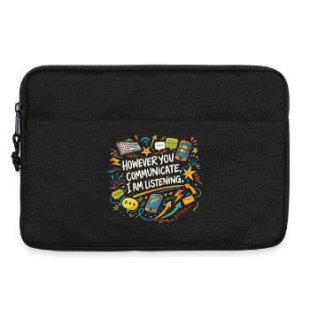 Kommunikations-Zuhörer-Psychologe Prof. Gift - Laptoptasche 13" - Schwarz - Vorne