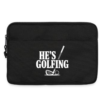 He's Golfing - Laptop bag 13" - black - Front