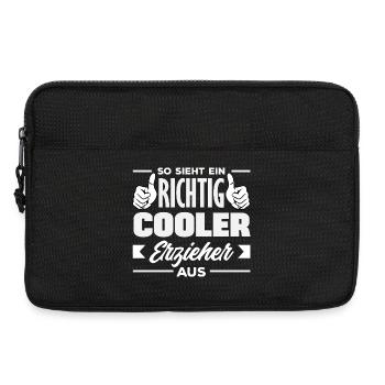 Richtig Cooler Erzieher Spruch Kindergarten - Laptoptasche 13" - Schwarz - Vorne