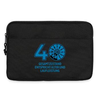 HU Juli 2026 - 40 Jahre - Geburtstag Geschenk - Laptoptasche 13" - Schwarz - Vorne