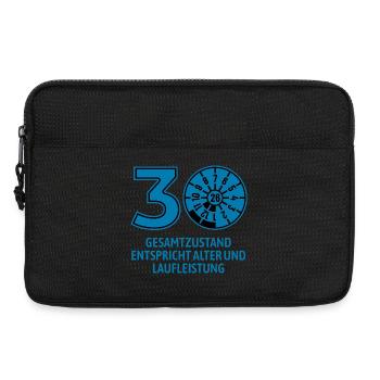 HU Juli 2026 - 30 Jahre - Geburtstag Geschenk - Laptoptasche 13" - Schwarz - Vorne