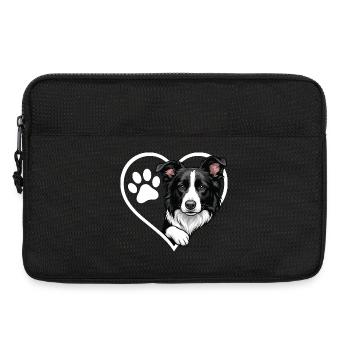 Border Collie Heart Sheepdog Dog Lover - Sacoche pour ordinateur portable 13 pouces - noir - Devant