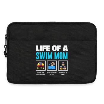Lustige Schwimmer Sprüche & Schwimmverein Design - Laptoptasche 13" - Schwarz - Vorne