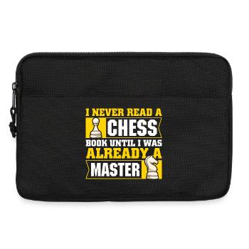 Schach Schachspieler Schachbrett - Laptoptasche 13" - Schwarz - Vorne