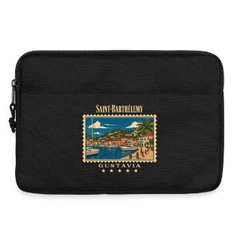 Saint-Barthélemy Gustavia Vintage Reisemarke - Laptoptasche 13" - Schwarz - Vorne