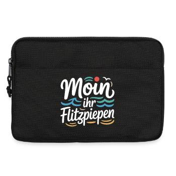 Moin Ihr Flitzpiepen Norddeutsch Hamburg Büro Moin - Laptoptasche 13" - Schwarz - Vorne
