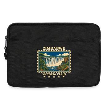 Zimbabwe Victoria Falls Vintage Travel Brand - Laptop bag 13" - black - Front