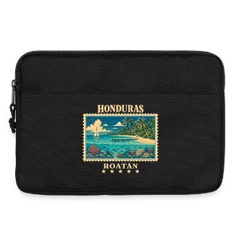 Honduras Roatán Vintage Reisemarke - Laptoptasche 13" - Schwarz - Vorne