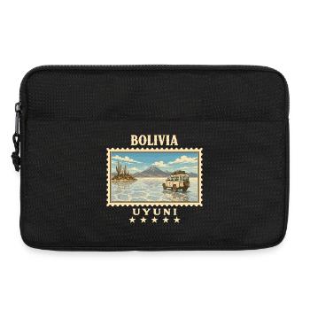 Bolivien Uyuni Vintage Reisemarke - Laptoptasche 13" - Schwarz - Vorne
