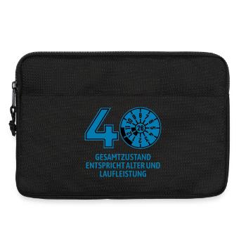 HU August 2026 - 40 Jahre - Geburtstag Geschenk - Laptoptasche 13" - Schwarz - Vorne