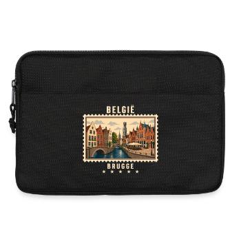 Belgien Brugge Vintage Reisemarke - Laptoptasche 13" - Schwarz - Vorne