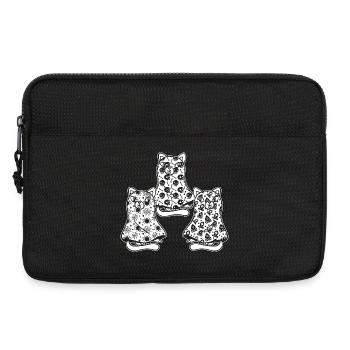 Funny Halloween Cat Ghost Halloween Cat - Laptoptasche 13" - Schwarz - Vorne