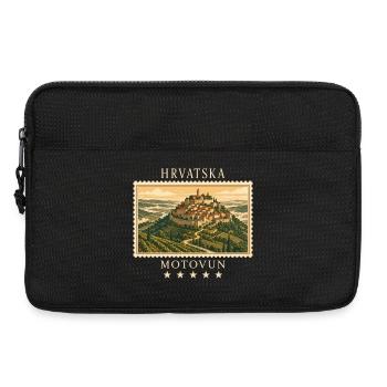 Kroatien Motovun Vintage Reisemarke - Laptoptasche 13" - Schwarz - Vorne