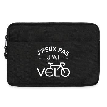 Vélo Humour Cadeau Passionné de Cyclisme - Sacoche pour ordinateur portable 13 pouces - noir - Devant