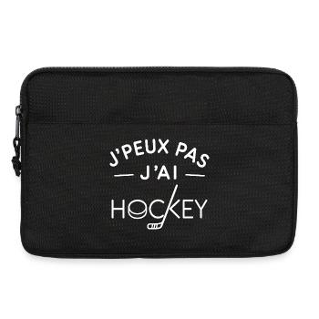 Hockey Humour Cadeau Fan de Sport sur Glace - Sacoche pour ordinateur portable 13 pouces - noir - Devant