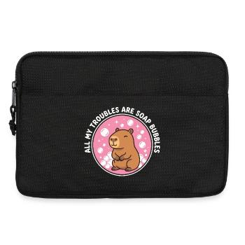 All My Troubles Are Soap Bubbles - Laptoptasche 13" - Schwarz - Vorne