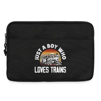 Only A Boy Who Love Trains Retro Vintage - Sacoche pour ordinateur portable 13 pouces - noir - Devant