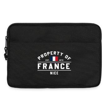 French Vintage Flag Typography - Laptop bag 13" - black - Front