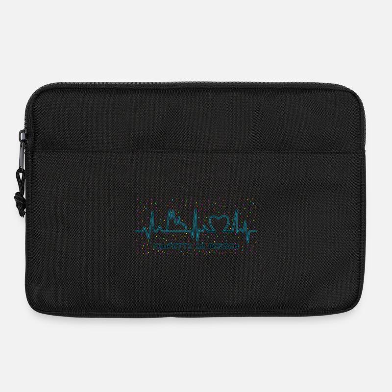 Konfetti im Herzen - Blau - Laptoptasche 13" - Schwarz