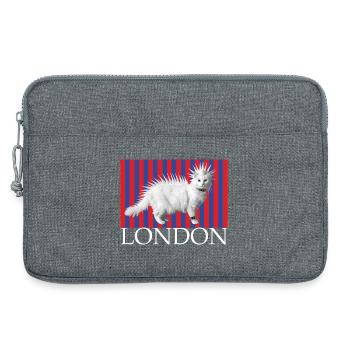 London Punk katze Mohikaner Kätzchen freche Katze - Laptoptasche 13" - Grau meliert - Vorne
