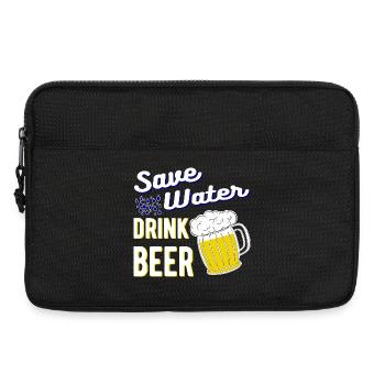 Save Water Drink Beer - Laptoptasche 13" - Schwarz - Vorne