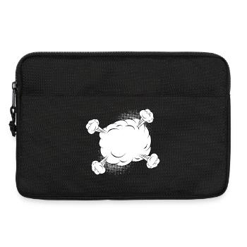 Leere Comic Kampf Wolke für eigene Texte & Motive - Laptoptasche 13" - Schwarz - Vorne
