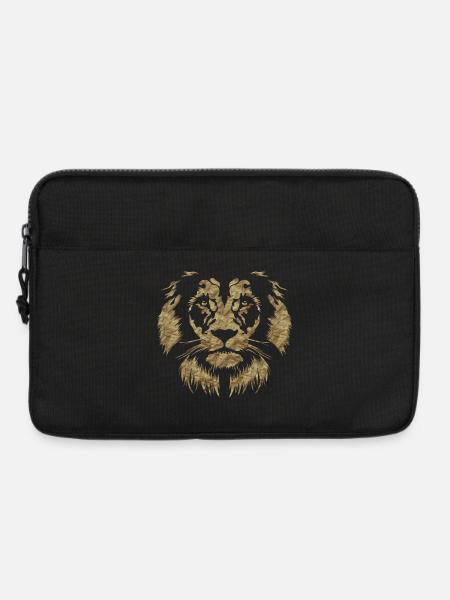 Klassischer Löwenkopf aus Papier - Laptoptasche 13" - Schwarz