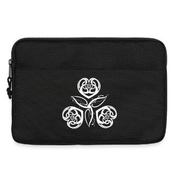 Heart Tribal Rose Knot Pattern - Laptop bag 13" - black - Front