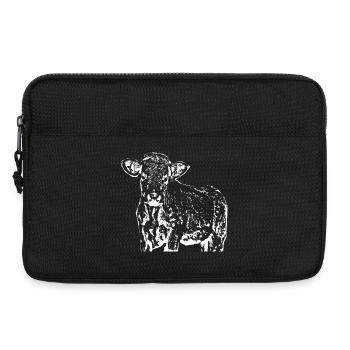 drôle vache cadeau fermier - Sacoche pour ordinateur portable 13 pouces - noir - Devant