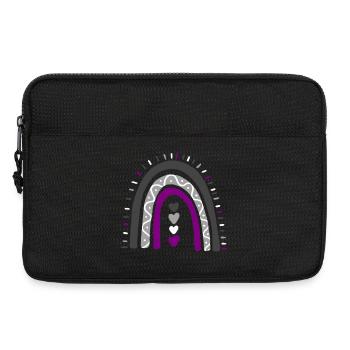 Boho Rainbow Ace Pride asexué - Sacoche pour ordinateur portable 13 pouces - noir - Devant