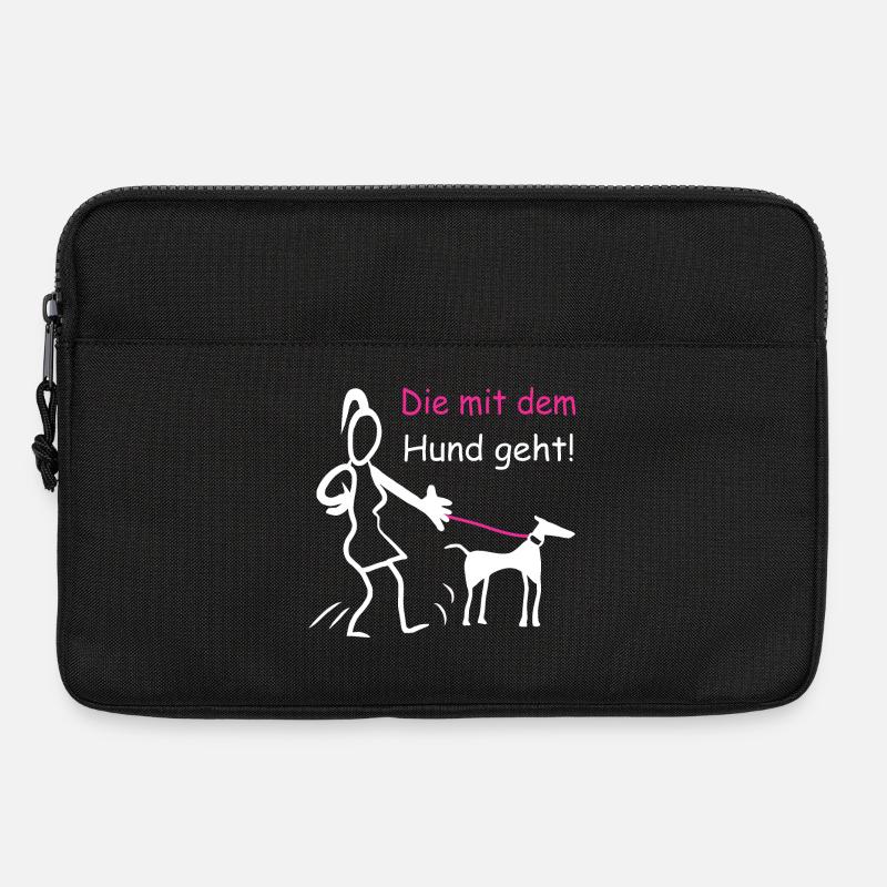 Die mit dem Hund geht ! - Laptoptasche 13" - Schwarz