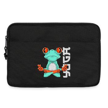Yoga grenouille - Sacoche pour ordinateur portable 13 pouces - noir - Devant