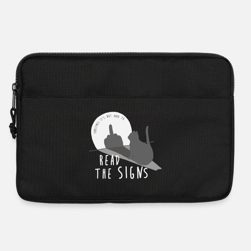 It's not hard to read the signs - Laptoptasche 13" - Schwarz