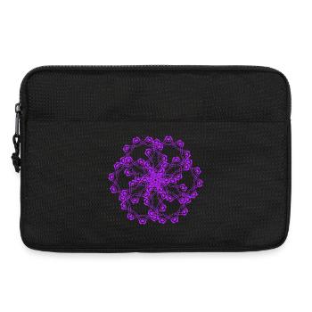 Motifs aléatoires encerclés - Sacoche pour ordinateur portable 13 pouces - noir - Devant