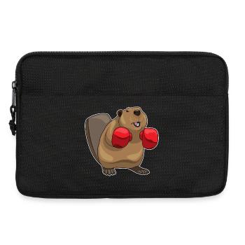 Biber Boxer Boxhandschuhe Boxen - Laptoptasche 13" - Schwarz - Vorne