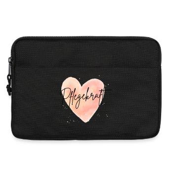 Pflegekraft Herz – Aquarell Liebe Pflege Schön - Laptoptasche 13" - Schwarz - Vorne