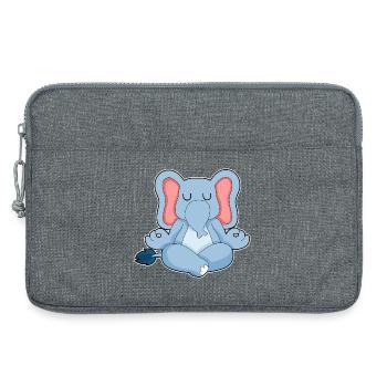 Elefant Yoga Fitness Meditation - Laptoptasche 13" - Grau meliert - Vorne