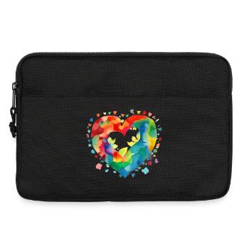 Cœur - Sacoche pour ordinateur portable 13 pouces - noir - Devant
