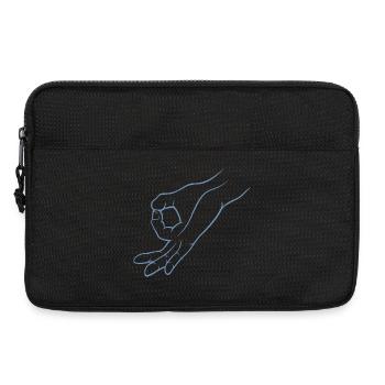 Handzeichen Loch Gereingeguckt Kinderspiel - Laptoptasche 13" - Schwarz - Vorne