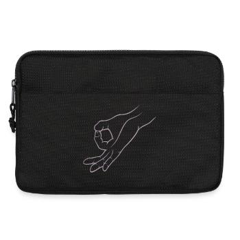 Handzeichen Loch Gereingeguckt Kinderspiel - Laptoptasche 13" - Schwarz - Vorne