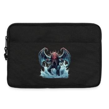 Motif de fantasy cosmique d’horreur de Cthulhu - Sacoche pour ordinateur portable 13 pouces - noir - Devant
